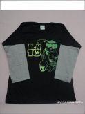 Camiseta infantil manga longa sobre posta