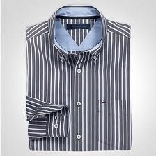 Camisa social tommy listrada e lisa