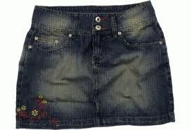 Saia jeans curta