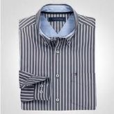 Camisa social tommy listrada e lisa