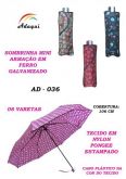 SOMBRINHA MINI ESTAMPADA  ARMAÇÃO EM FERRO GALVANIZADO