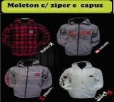Moleton c/ ziper e capuz